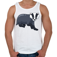 PRINTFASHION Borz - Férfi atléta - Fehér atléta, trikó