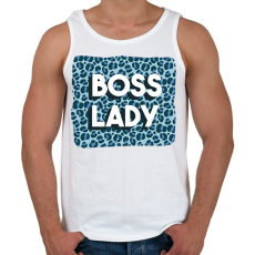 PRINTFASHION Boss lady - Férfi atléta - Fehér