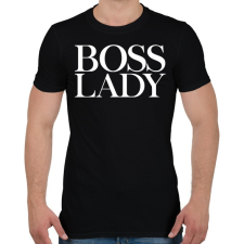 PRINTFASHION Boss Lady - Férfi póló - Fekete férfi póló