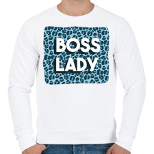 PRINTFASHION Boss lady - Férfi pulóver - Fehér férfi pulóver, kardigán