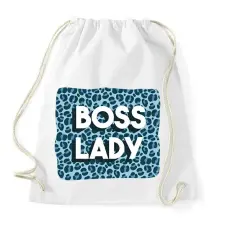 PRINTFASHION Boss lady - Sportzsák, Tornazsák - Fehér tornazsák