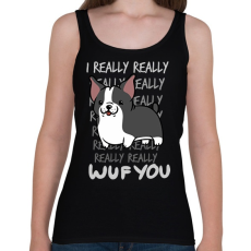 PRINTFASHION Boston terrier - Női atléta - Fekete