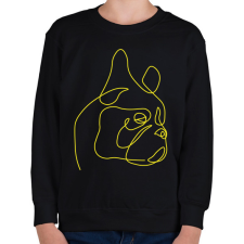 PRINTFASHION Boston terrier - vonalas - Gyerek pulóver - Fekete gyerek pulóver, kardigán