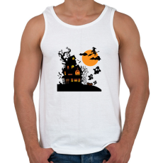 PRINTFASHION Boszis Halloween - Férfi atléta - Fehér