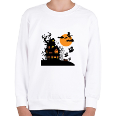 PRINTFASHION Boszis Halloween - Gyerek pulóver - Fehér