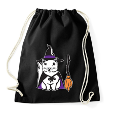 PRINTFASHION boszorkány cica - Sportzsák, Tornazsák - Fekete tornazsák