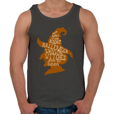 PRINTFASHION Boszorkány - Férfi atléta - Sötétszürke