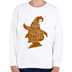 PRINTFASHION Boszorkány - Gyerek pulóver - Fehér