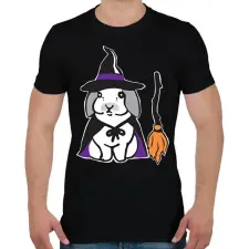 PRINTFASHION boszorkány nyuszi - Férfi póló - Fekete férfi póló