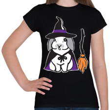 PRINTFASHION boszorkány nyuszi - Női póló - Fekete női póló