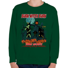 PRINTFASHION Boszorkányégetés - Gyerek pulóver - Sötétzöld