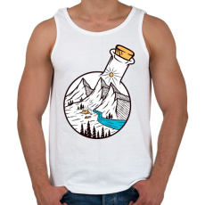 PRINTFASHION Bottle of Mountains - Férfi atléta - Fehér