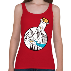 PRINTFASHION Bottle of Mountains - Női atléta - Cseresznyepiros