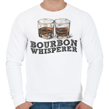 PRINTFASHION Bourbon Whisperer - Férfi pulóver - Fehér férfi pulóver, kardigán