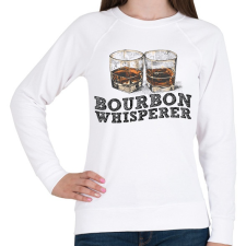 PRINTFASHION Bourbon Whisperer - Női pulóver - Fehér női pulóver, kardigán