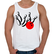 PRINTFASHION Bowling - Férfi atléta - Fehér atléta, trikó