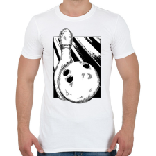 PRINTFASHION Bowling - Férfi póló - Fehér férfi póló