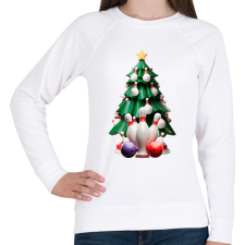 PRINTFASHION Bowling karácsonyfa - Női pulóver - Fehér női pulóver, kardigán