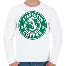 PRINTFASHION Boxer coffe - Férfi pulóver - Fehér férfi pulóver, kardigán