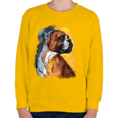 PRINTFASHION boxer portre2 - Gyerek pulóver - Sárga