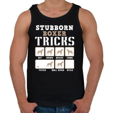 PRINTFASHION Boxer tricks inverse - Férfi atléta - Fekete