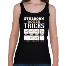 PRINTFASHION Boxer tricks inverse - Női atléta - Fekete