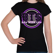 PRINTFASHION Boy With Luv BTS - Női póló - Fekete női póló