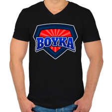 PRINTFASHION BOYKA - Férfi V-nyakú póló - Fekete férfi póló
