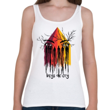 PRINTFASHION boys do cry - Női atléta - Fehér női trikó