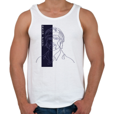 PRINTFASHION Brad Pitt - Vonalas - Férfi atléta - Fehér atléta, trikó