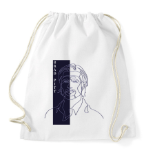 PRINTFASHION Brad Pitt - Vonalas - Sportzsák, Tornazsák - Fehér tornazsák