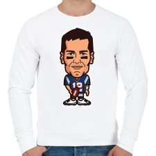 PRINTFASHION Brady - Férfi pulóver - Fehér férfi pulóver, kardigán