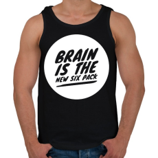PRINTFASHION Brain is the new - Férfi atléta - Fekete