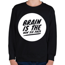 PRINTFASHION Brain is the new - Gyerek pulóver - Fekete gyerek pulóver, kardigán