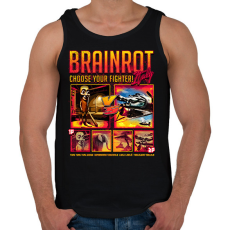 PRINTFASHION Brainrot Italy Choose your fighter - Férfi atléta - Fekete