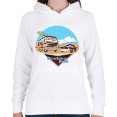 PRINTFASHION Braking bad kocsik - Női kapucnis pulóver - Fehér