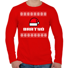 PRINTFASHION BRATYÓ - Férfi hosszú ujjú póló - Piros