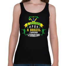 PRINTFASHION Brazil csapat - Női atléta - Fekete női trikó