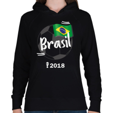 PRINTFASHION Brazília - Női kapucnis pulóver - Fekete