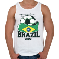 PRINTFASHION Brazilok 2022 - Férfi atléta - Fehér atléta, trikó
