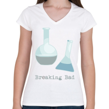 PRINTFASHION Breaking bad - Női V-nyakú póló - Fehér női póló