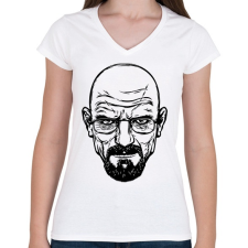 PRINTFASHION Breaking Bad Walter White - Női V-nyakú póló - Fehér női póló