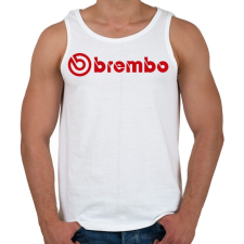 PRINTFASHION Brembo logo - Férfi atléta - Fehér atléta, trikó