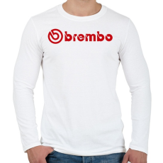 PRINTFASHION Brembo logo - Férfi hosszú ujjú póló - Fehér