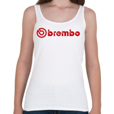 PRINTFASHION Brembo logo - Női atléta - Fehér női trikó