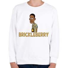 PRINTFASHION Brickleberry: Denzel - Gyerek pulóver - Fehér