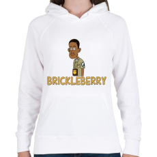 PRINTFASHION Brickleberry: Denzel - Női kapucnis pulóver - Fehér