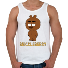 PRINTFASHION Brickleberry: Malloy - Férfi atléta - Fehér atléta, trikó