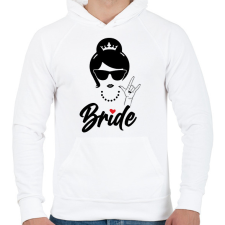 PRINTFASHION Bride 2 - Férfi kapucnis pulóver - Fehér férfi pulóver, kardigán