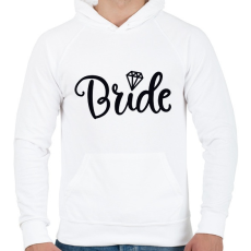 PRINTFASHION Bride - Férfi kapucnis pulóver - Fehér